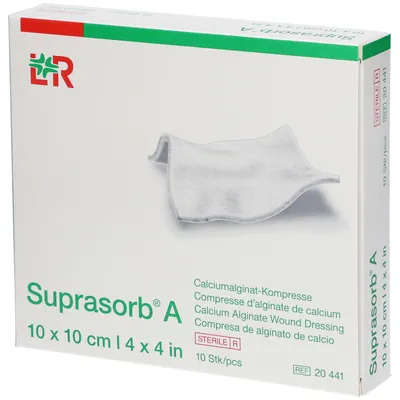 SUPRASORB A - CURATIVO DE ALGINATO DE CALCIO ESTERIL 10X10 CM Lote190933311 Ean 4021447204413