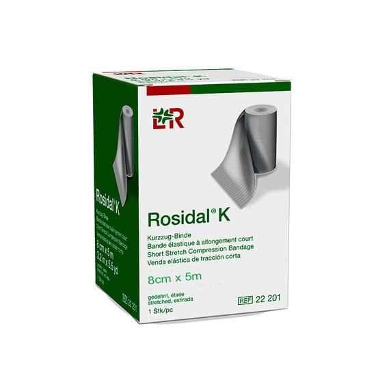 ROSIDAL K-BANDAGEM DE CURTO ESTIRAMENTO E ALTA COMPRESSAO - 8CM X 5M Lote212337201 Ean 4021447222011