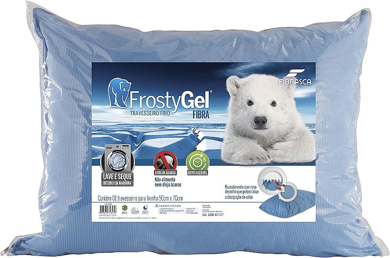 TRAVESSEIRO FROSTYGEL FIBRA 50X70