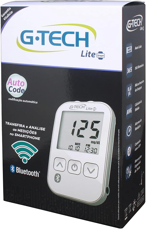 Kit Medidor de Glicose G-TECH Lite Smart Completo