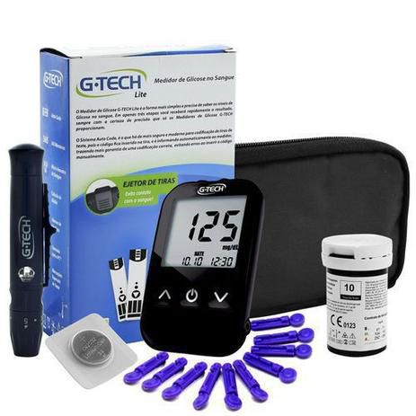 KIT MEDIDOR DE GLICOSE G-TECH FREE LITE COMPLETO