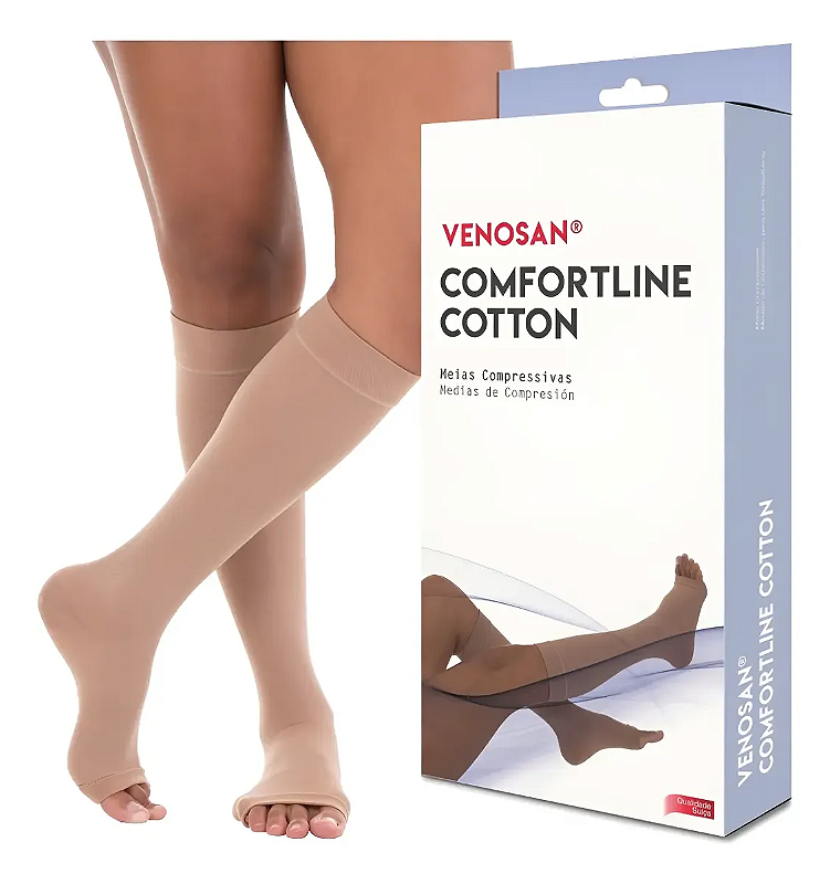VENOSAN COMFORTLINE 20-30 AT P LONGA PE ABERTO BEGE BEGE Ean 7898360910304