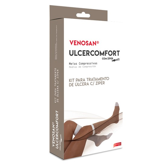VENOSAN ULCERCOMFORT 30-45MMHG AD XG LONGA BEGE/BRANCO Ean 7898360913664