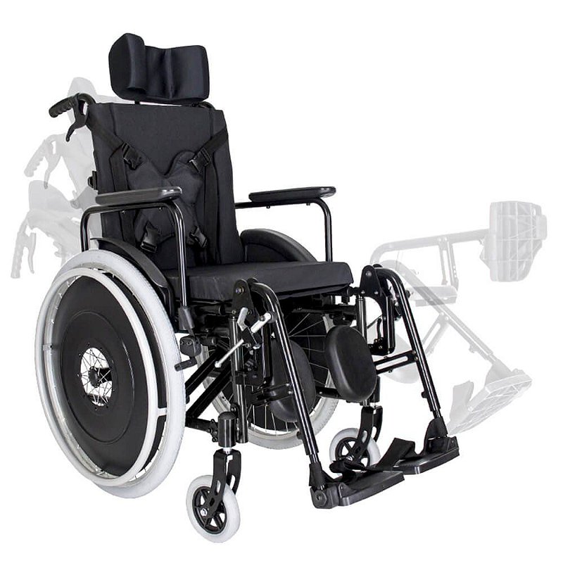 CADEIRA DE RODAS MOD MA3R L46XP40XA50 - PRATA BRILHANTE